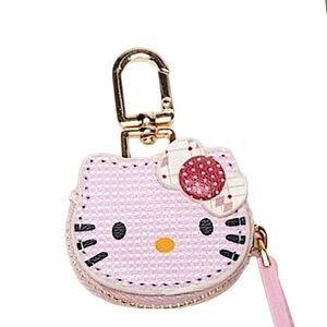 Hello Kitty small bag charm key chain coin purse Pink